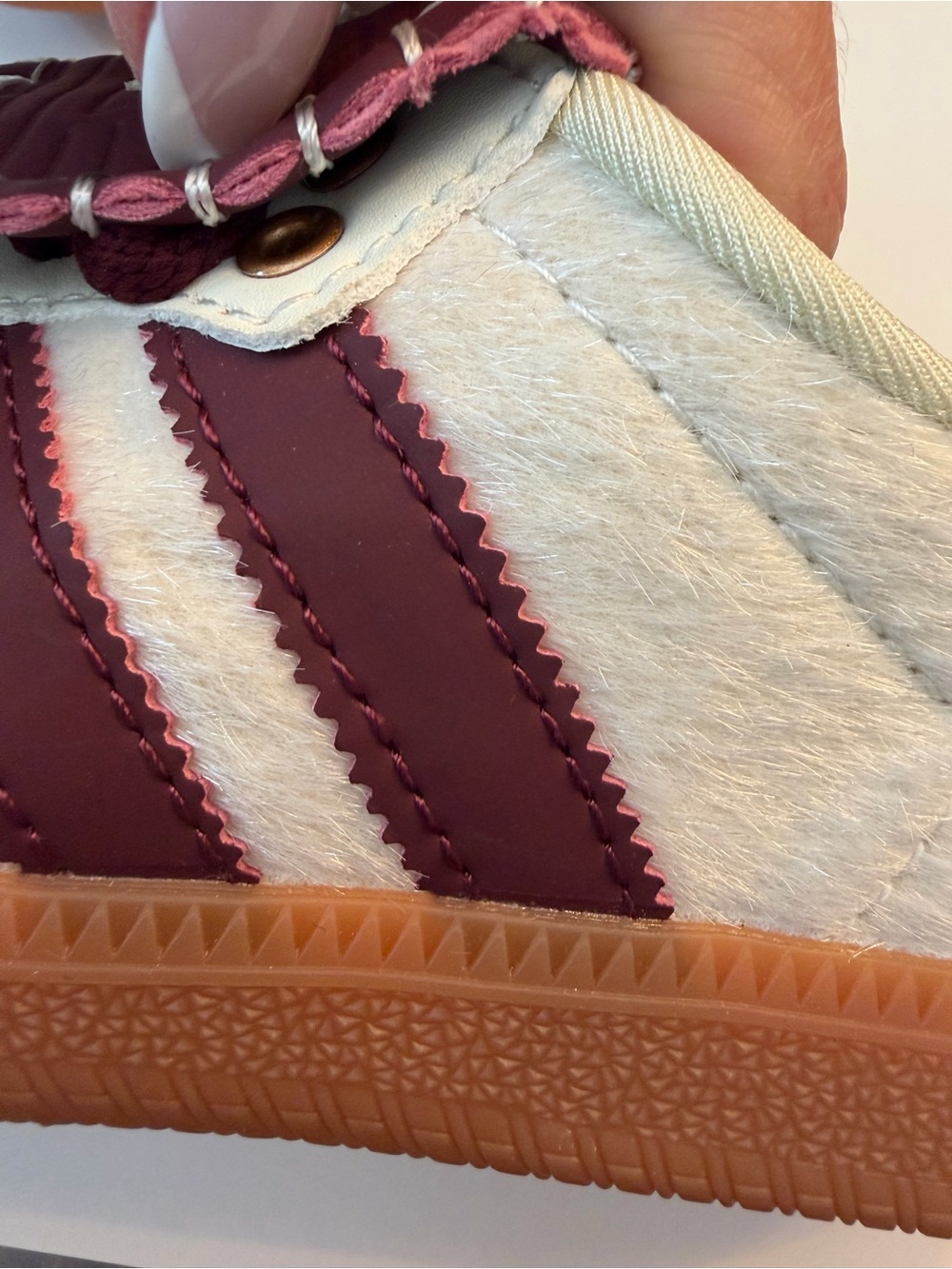 EUC! Wales Bonner x adidas Samba Pony 'Cream White', sz 6.5 (38FR) - Picture 13 of 14